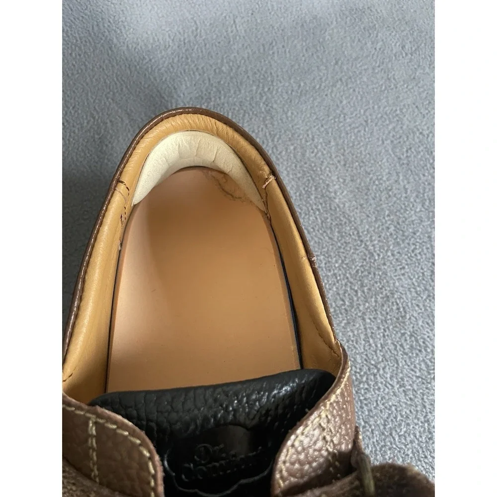 Dr. Comfort Mike 8660 Men's Black Brown Leather Boat Shoes Size 11.5 W